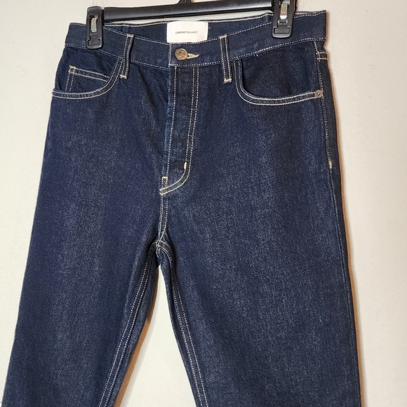 Current Elliot darkwash straightleg jeans.  Women's size 27. Button fly. - Picture 6 of 15